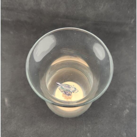 Unique Clear Glass Vase With Multi-Colored Glass Fish Suspended Inside Art Gift - Picture 8 of 13